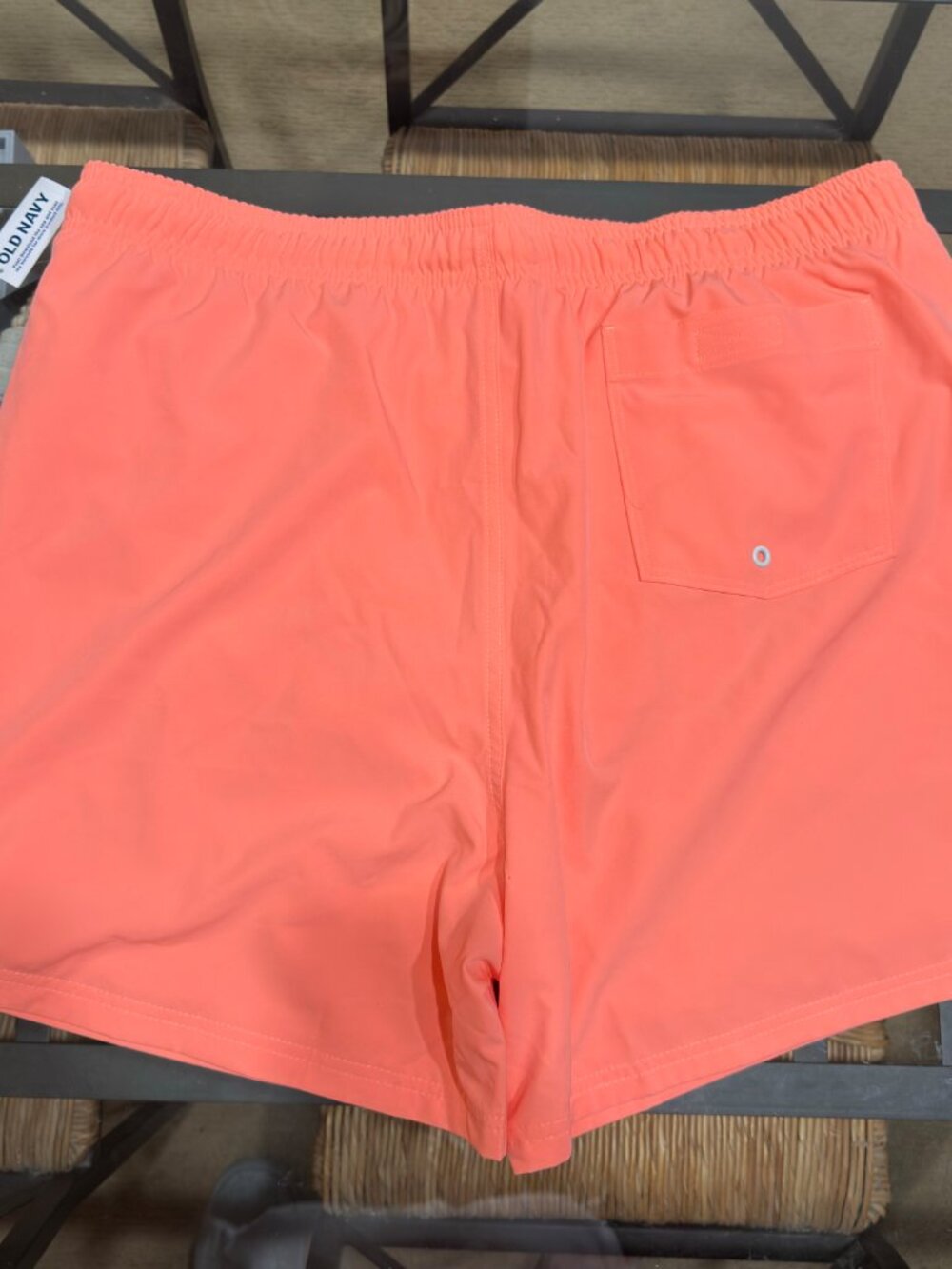 OLD NAVY MENS XL IN ORANGE HIGHLIGHTER 5" INSEAM SWIM TRUNK SHORT NWT - Picture 2 of 8